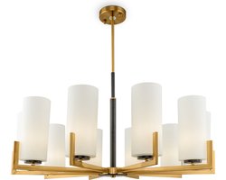 Maytoni - Kroonluchter Fortano - Zwart en messing - Ø86
