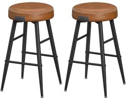 MAZAZU - Barkruk - Set van 2 - Vintage Bruin - 49.5x49.5x63