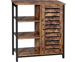 MAZAZU Dressoir Industrieel - Opbergkast met Deuren - Vintage - 70x30x81 cm - Bruin
