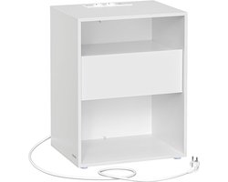 MAZAZU - Nachtkastje - Lade - Wit - 45x35x58.3