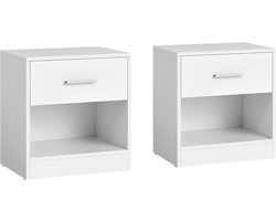 MAZAZU - Nachtkastje - Set van 2 - Wit - 45x35x58.3
