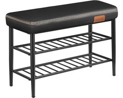 MAZAZU - Schoenenbank - Opbergbank - Zwart - 80x30x50
