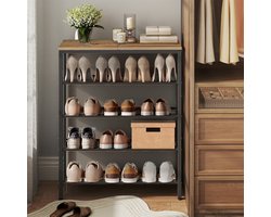 MAZAZU - Schoenenkast - 5 laags - Honing bruin - 75x30x93