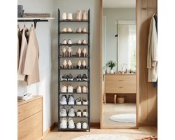 MAZAZU - Schoenenrek - Schoenenopberger - Zwart - 28 x 45 x 173 cm