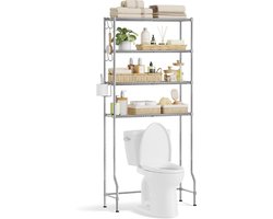 MAZAZU - Stellingrek - 4 laags - Zilver - 83x30x176