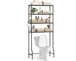 MAZAZU - Stellingrek - 4 laags - Zwart - 83x30x176