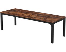 MAZAZU Tafel – Eetkamer tafel – Stevig & Ruim Werkblad – Bruin/Zwart – 200x70x75 cm