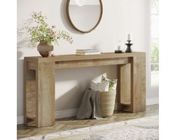 MAZAZU Wandtafel - Rustieke Sidetable - Bewerkt hout - Bruin - 160x29.5x85cm