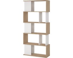 Maze wandkast okkernoot decor wit.