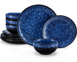 MazrekuHome® - Serviesset - 24-delig - Keramisch - 3 Soorten, grote platte borden, kleine platte borden en kom