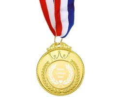 MC Living Medaille Goud - Beste collega cadeau - Inclusief lint - 65 MM
