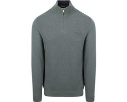 McGregor Half Zip Trui Merinowol Structure Groen - Maat L - Heren - Pullovers