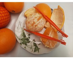 MCH Quality - sinaasappelschiller- 2 stuks- kunststof- oranje sinaas appelschiller