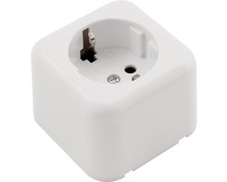 McPower Finery Opbouw Stopcontact – Wandcontactdoos 250V/16A Kinderbeveiliging - Wit