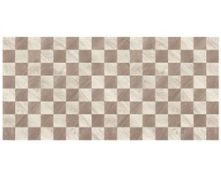 MD Entree - Design mat - Universal - Chess Beige - Vloerkleed - Met antislip - Machine wasbaar- Vocht absorberend - Hoge dichtheid 600gr/m2 - 67 x 150 cm