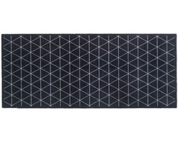 MD Entree - Design mat - Universal - Triangle Silver - Vloerkleed - Antislip - Machine wasbaar - 67 x 150 cm