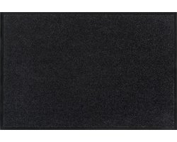 MD Entree - Deurmat - Schoonloopmat - Colorit Black - Vloerkleed - Met antislip - Wasbaar - Vocht absorberend - Hoge dichtheid 750gr/m² - 90 x 250 cm