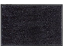 MD Entree - Deurmat - Schoonloopmat - Soft&Clean - 40 x 60 cm - Antraciet - Vloerkleed - Met antislip - Machine wasbaar - Vocht absorberend - Hoge dichtheid 600gr/m2