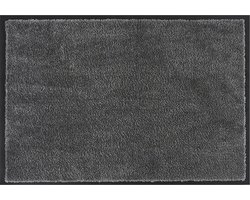 MD Entree - Deurmat - Schoonloopmat - Soft&Clean - 40 x 60 cm - Steel - Vloerkleed - Met antislip - Machine wasbaar - Vocht absorberend - Hoge dichtheid 600gr/m2