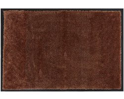 MD Entree - Deurmat - Schoonloopmat - Soft&Clean - 75 x 120 cm - Amber - Vloerkleed - Met antislip - Machine wasbaar - Vocht absorberend - Hoge dichtheid 600gr/m2