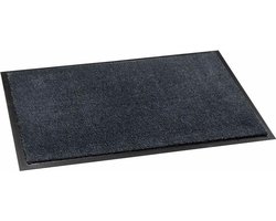 MD Entree - Deurmat - Schoonloopmat - Soft&Clean - 75 x 120 cm - Antraciet - Vloerkleed - Met antislip - Machine wasbaar - Vocht absorberend - Hoge dichtheid 600gr/m2