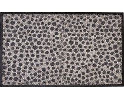 MD Entree - Deurmat - Schoonloopmat - Soft&Design - 55 x 90 cm - Dots Natural - Vloerkleed - Met antislip - Machine wasbaar - Vocht absorberend - Hoge dichtheid 600gr/m2