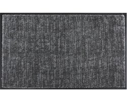 MD Entree - Deurmat - Schoonloopmat - Soft&Design - 55 x 90 cm - Grijs - Vloerkleed - Met antislip - Machine wasbaar - Vocht absorberend - Hoge dichtheid 600gr/m2