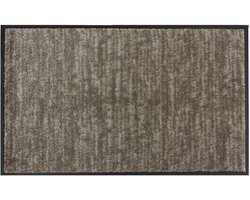 MD Entree - Deurmat - Schoonloopmat - Soft&Design - 55 x 90 cm - Suède Taupe - Vloerkleed - Met antislip - Machine wasbaar - Vocht absorberend - Hoge dichtheid 600gr/m2