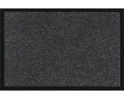 MD Entree - Deurmat - Shannon - Antraciet - Vloerkleed - Met antislip - Wasbaar- Vocht absorberend - Hoge dichtheid 600gr/m2 - 90 x 150 cm