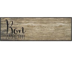 MD Entree - Keukenloper - Keukenmat - Vloerkleed - Antislip - Machinewasbaar - Absorberend - Cook&Wash - Bon - Wood - 50 x 150 cm