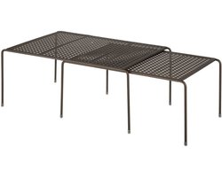 mDesign Keukenrek schap voor keukenkastjes werkbladen voorraadkasten uitschuifbaar/vrijstaand - brons