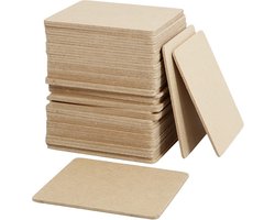 MDF hobby onderzetters - 50x stuks - 10 cm - knutsel glasonderzetters om te decoreren/versieren