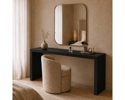 MDF sidetable - Zwart - 200 x 30 x 76 cm (lxbxh)