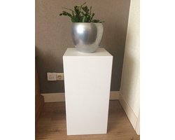MDF zuil wit | plantenzuil | zuilen | sokkels | presentatie sokkel wit| witte sokkels 30 x 30 x 80 cm