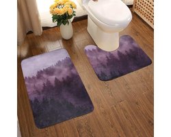 Me, ik ben verloren geladen rug bewerken 2-delige zachte anti-slip bad mat Kit, textuur fotografie inclusief 80x50cm hoge absorptie wc-bril en 50x40cm microvezel zachte pluizige badkamer tapi