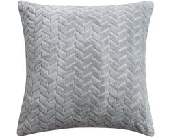 Meble odNowa Jodełka - Sierkussenhoes - Grijs - 40x40 cm - Velours