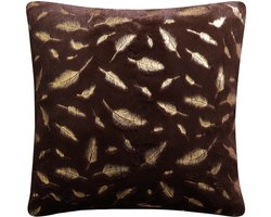 Meble odNowa - Sierkussenhoes - Veerpatroon - Bruin - 40x40cm