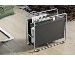 Mecor Tijdschriftenhouder | Zwart / Grijs | Staal