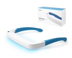 Mecura Lichttherapiebril met Timer - Daglichtlamp 10.000 Lux - Lichttherapie Lamp Bril - Wit & Blauw Licht 480nm - SAD Lamp - Daglichtbril - 100% UV Vrij - CE Gecertificeerd