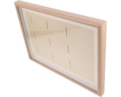 Medaille Display Frame - Startnummer Houder - Sportprestaties Tonen - Beschermend Tegen Stof - 44 x 32 cm - Beige