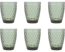 Médard de Noblat - Diamond - Glas 22 cl - Gerookt - 6 delig - Vaatwasmachinebestendig - 6 glazen