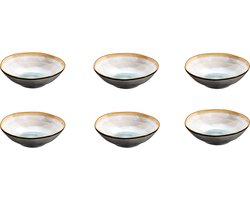 Médard de Noblat - Shadow Aqua - Grote kom 15.2 cm - 6 delig