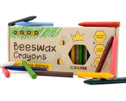 Medenka® Bijenwas Krijtjes Classic – Natuurlijke & Milieuvriendelijke Krijtjes - Handgemaakt van Pure Bijenwas - Veilig en Duurzaam Tekenplezier voor Kinderen