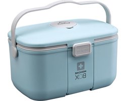 Medicijnopslag draagbare medicijnbox met 2 niveaus voor thuis - geschikt voor medicijnen en cosmetica