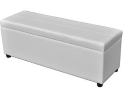 Medina Opbergbank lang hout wit