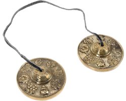 Meditatiebel Tingsha Klokken - Tibetaanse Klokken Yogabel - Ruimte Reinigen - Zuiver Koper - 1 Aantal - Assorti