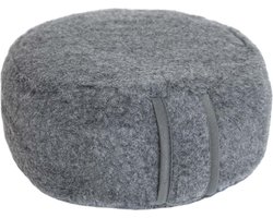Meditatiekussen antraciet merino wol - Lotus | Yoga kussen