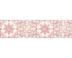 MEDITERRAANSE TEGEL BEHANGRAND | Zelfklevend - rood roze - A.S. Création Only Borders 11