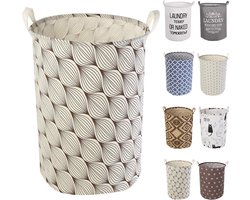 Medium thickened 45 cm wasmand, inklapbare opbergmand met gemakkelijke draaggrepen, waterdicht, rond, katoen, linnen, voor babyproducten, speelgoed, slaapkamermand