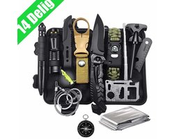 Meedeer Overlevingspakket-Survival Kit-Camping SOS outdoor survivaluitrusting-Outdoor Noodpakket-outdoor multifunctionele gereedschapsset avontuurlijke zelfverdediging EHBO-benodigdheden